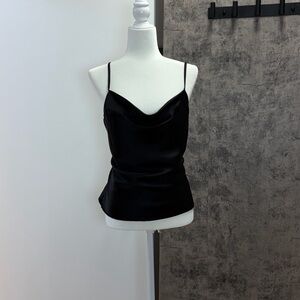 Elegant Black Satin Camisole